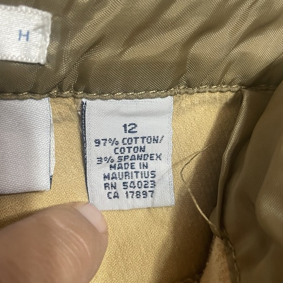 OLD NAVY Pants Women Sz 12 Corduroy Front Zip Pockets Stretch Retro Mustard - Picture 8 of 11